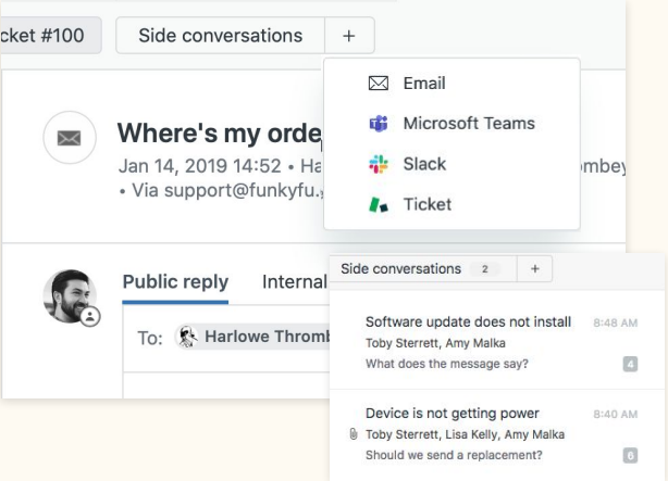Zendesk sin sømløse integrasjon med Teams og Slack