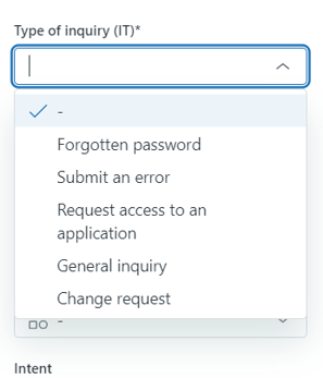 Request type of inquiry using ticket fields in Zendesk